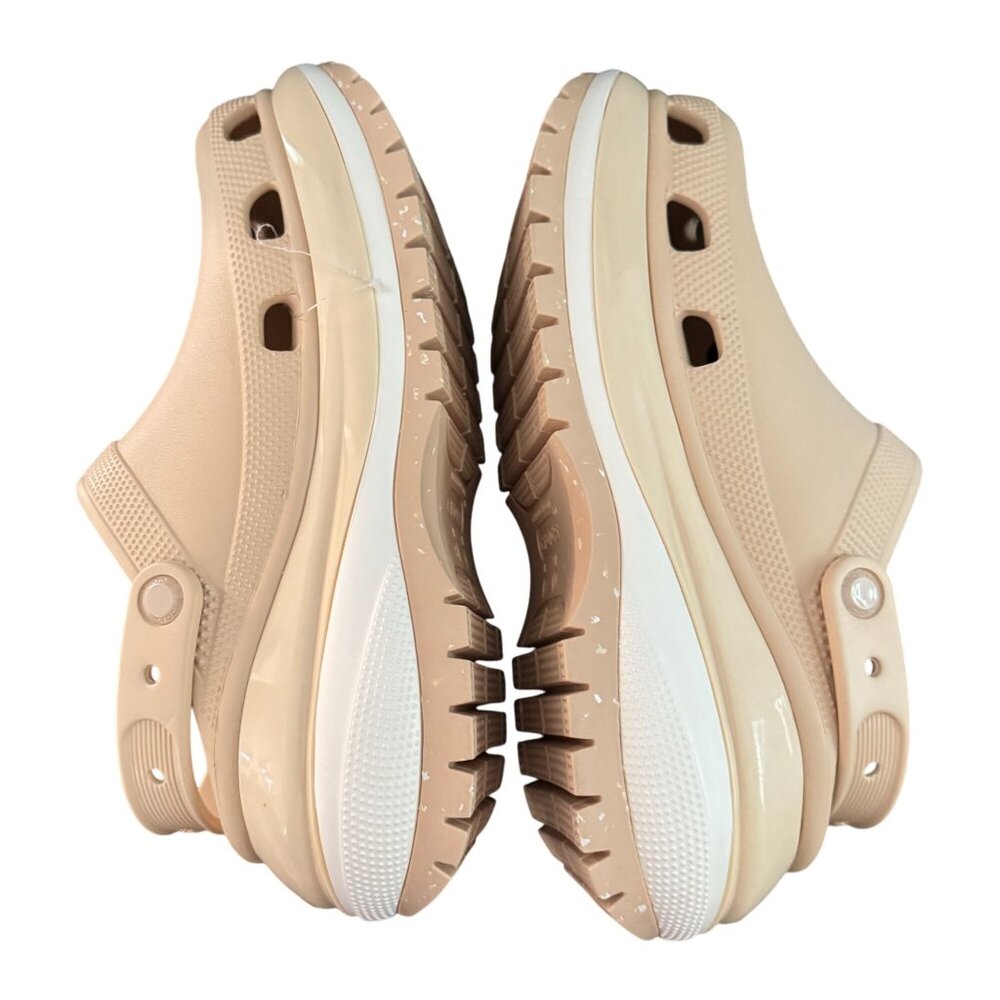 Crocs Classic Mega Crush Clogs Shitake With Accessories, Size M8/W10 WORN ONCE - Picture 6 of 10